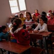 Arkivbild: Syriska elever i Idlib, Syrien den 26 november 2021. 