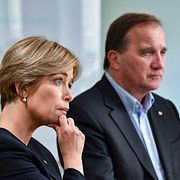 Annika Strandhäll (S) och statsminister Stefan Löfven. Arkivbild.