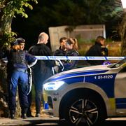 Polis på plats. 
