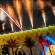 Fyrverkerier under invigningen.