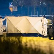 Polisens tekniker på plats i Hyllie.