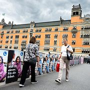 Liberala valaffischer i närheten av Rosenbad i Stockholm.