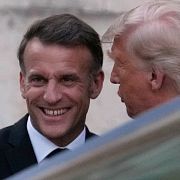 Emmanuel Macron och Donald Trump.