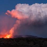 Arkivbild från tidigare utbrott på Reykjaneshalvön