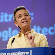 EU:s tidigare konkurrenskommissionär Margrethe Vestager. Arkivbild.