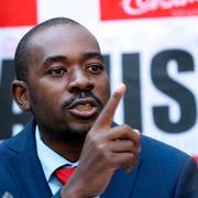 Nelson Chamisa, oppositionsledare för partiet MDC.