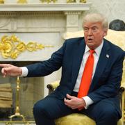 Trump i Ovala rummet på torsdagen. 