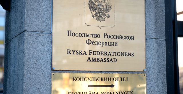 Ryska ambassaden i Stockholm. Jessica Gow/TT