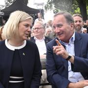 Stefan Löfven och Magdalena Andersson under Almedalsveckan 2022.