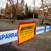 Stadsparken i Oskarshamn har spärrats av efter mordet på en kvinna.