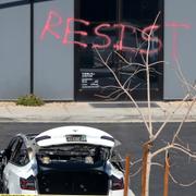 Illustrationsbild. Vandaliserad Tesla i Las Vegas.