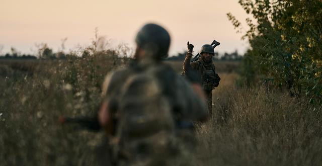 Arkivbild. Ukrainska soldater i Donetsk. LIBKOS / AP