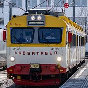 Ett Krösatåg, som bland annat trafikerar det berörda området, fotograferat vid perrongen på Karlskrona C vid ett tidigare tillfälle.