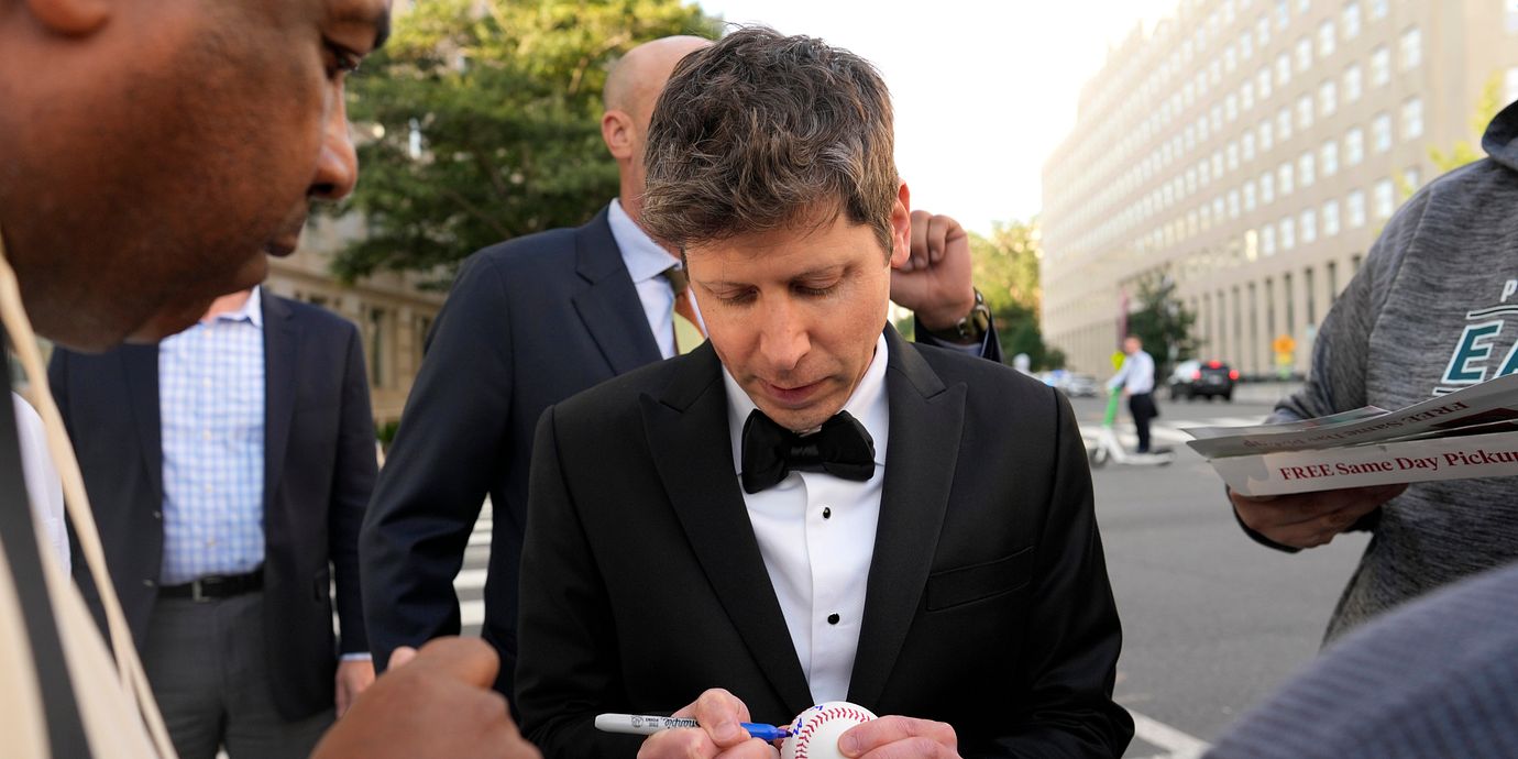 Sam Altman utanför Vita huset, 24 september.