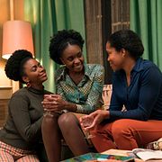 Teyonah Parris, från vänster, KiKi Layne och Regina King från en scen ur ”If Beale Street could talk”.