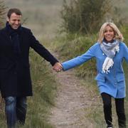 Arkivbild. Emmanuel Macron och Brigitte Macron.