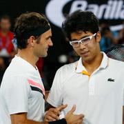 Federer och Chung.