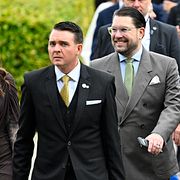 Sverigedemokraternas partiledare Jimmie Åkesson (SD) anländer till Riksmötets öppnande.
