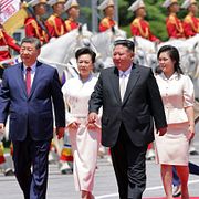 Kinas president Xi Jinping och Nordkoreas ledare Kim Jong-Un.