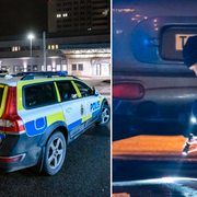 Polisinsats vid akuten i Kristianstad/Polisens tekniker på brottsplatsen