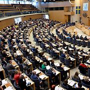 En bild från riksdagen.