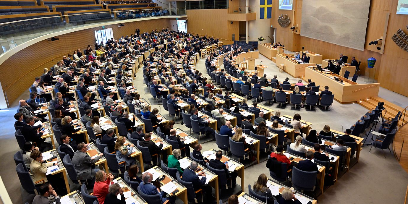 En bild från riksdagen.