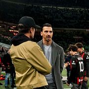 Zlatan Ibrahimovic och Tom Brady. Arkivbild.