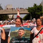 Demonstration i Beirut den 4 augusti 2022. 