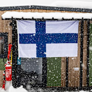 Ett av husen där finska atleter bor i OS-byn.