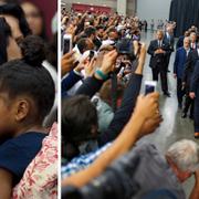 Muhammad Alis dotter Laila, kistan förs in i Freedom hall i Louisville.