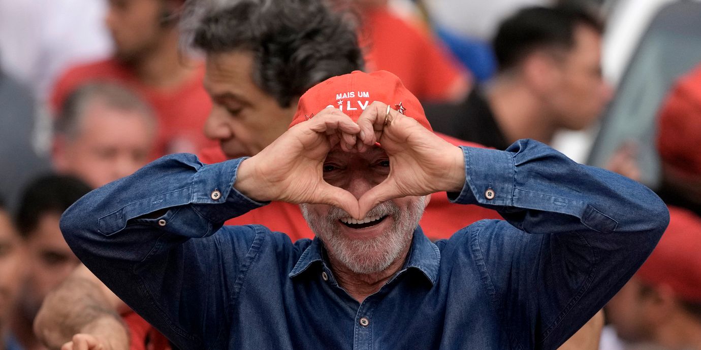Lula da Silva i Rio de Janeiro på valdagen, 25 oktober.