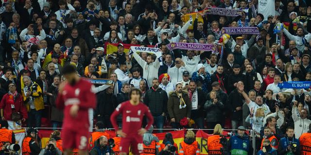 Real Madrids fans jublar efter mål av Karim Benzema Jon Super / AP