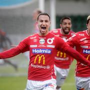 Abdelrahman Saidi efter 3–2-målet. 