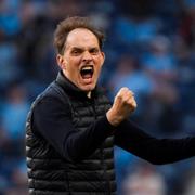 Thomas Tuchel jublar efter Kai Havertz mål i finalen, som blev matchens enda.