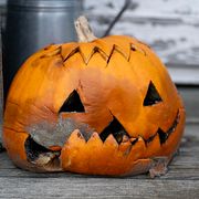 En rutten halloweenpumpa.