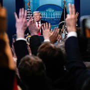 President Donald Trump i Vita huset på tisdagen.