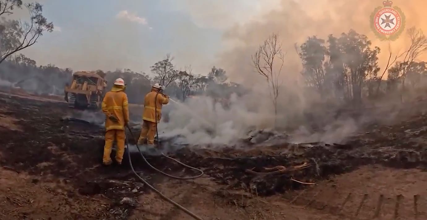 Arkivbild från bränderna i Queensland 2023. 
