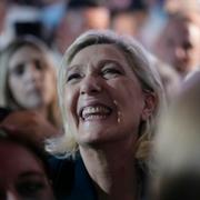 Marine Le Pen (Nationell Samling), igår kväll.