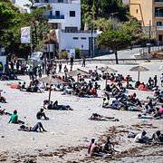 Migranter i Ceuta.