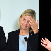 Stefan Löfven, Magdalena Andersson och Ulf Kristersson.