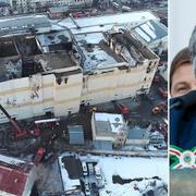 Köpcentrumet brann i flera timmar/Aman Tulejev.