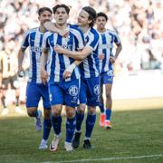 IFK:s Eman Markovic jublar efter att ha gjort 3-0 under söndagens kvartsfinal i Svenska cupen mot Hammarby IF.