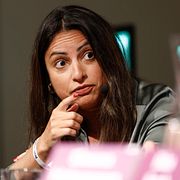 Vänsterpartiets partiledare Nooshi Dadgostar.