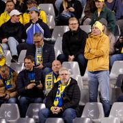 Svenska supportrar i Bryssel.