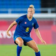 Hanna Bennison under Sveriges match mot Australien i sommarens OS