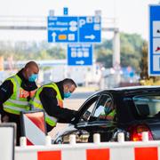 Tysk polis vid gränsen mot Schweiz.