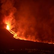 Lava flyter på La Palma