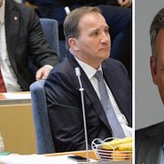 Åsa Romson och Stefan Löfven samt Jan Ericson.