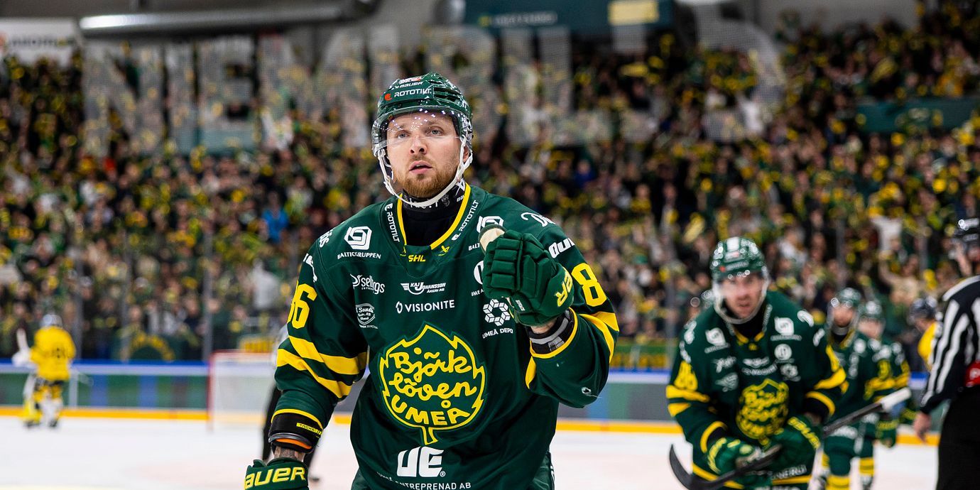 Björklövens Robin Kovacs jublar.