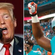 Donald Trump och Miami Dolphins Robert Quinn i natt.